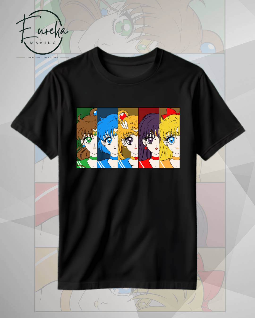 Scouts Half Face Collage camiseta